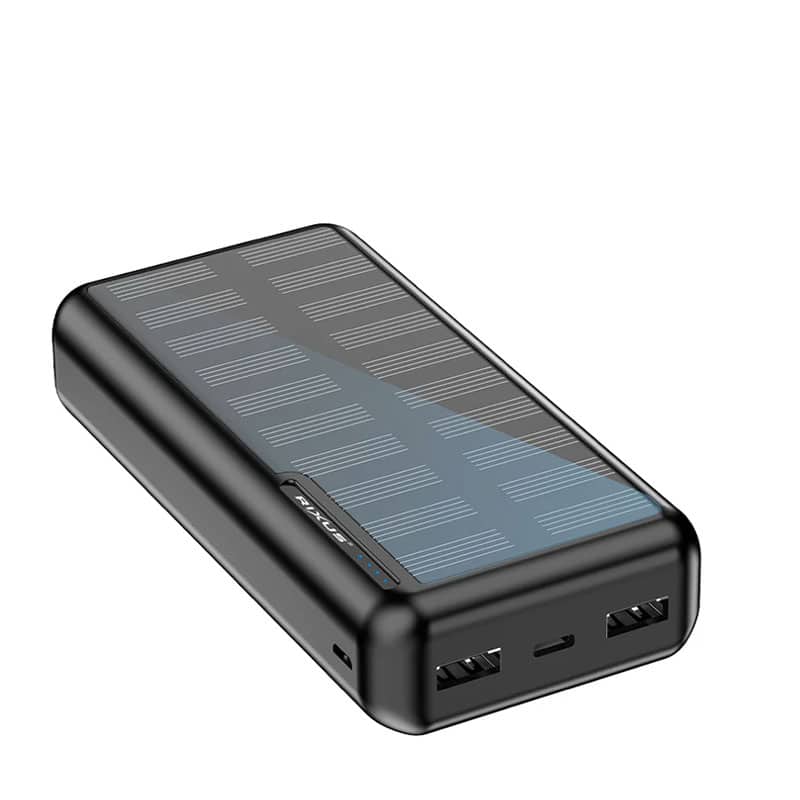 Rixus 20000mAh solcelle powerbank - reFix.dk