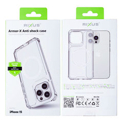 Rixus Armor-X Anti Cover med MagSafe til iPhone 15 - reFix.dk