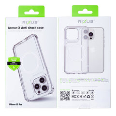 Rixus Armor-X Anti cover med MagSafe til iPhone 15 Pro - Pakkens indhold - reFix.dk