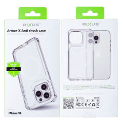 Rixus armor-X anti cover med MagSafe til iPhone 16 - Pakkens indhold - reFix.dk