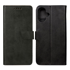 Rixus Læder flip cover til iPhone 16 - Bagside - Sort - reFix.dk