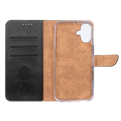Rixus Læder flip cover til iPhone 16 - Sort - 1 - reFix.dk