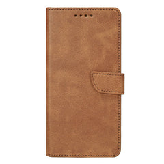 Rixus Læder flip cover til Samsung S25 - Lys brun - reFix.dk