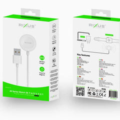 Rixus magnetisk opladerkabel til Apple Watch (1,2 m) - Pakkens indhold - reFix.dk