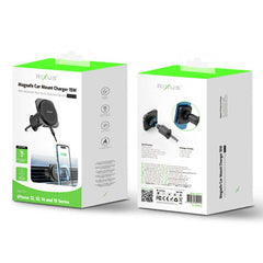 Rixus Magnetisk trådløs oplader til luftkanal (15W) - MagSafe kompatibel - Pakkens indhold - reFix.dk