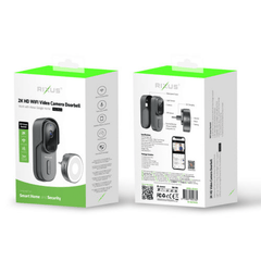 Rixus Trådløs Batteridrevet Dørklokke med Kamera - Pakkens indhold - reFix.dk