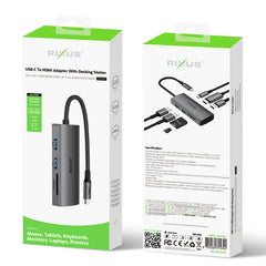 Rixus USB-C Hub Multiport adapter - Pakkens indhold - reFix.dk