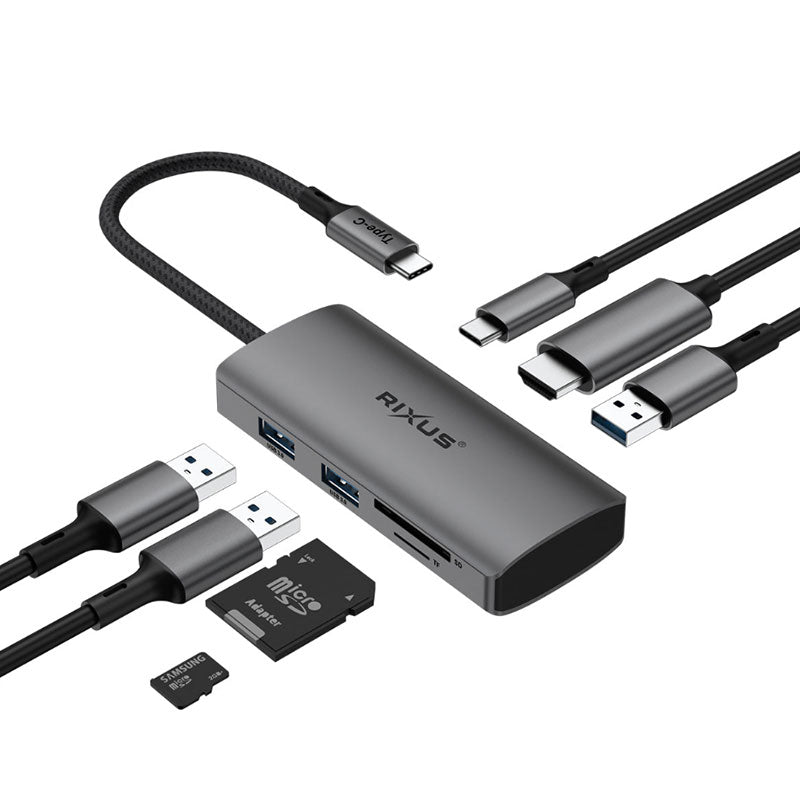 Rixus USB-C Hub Multiport adapter - reFix.dk
