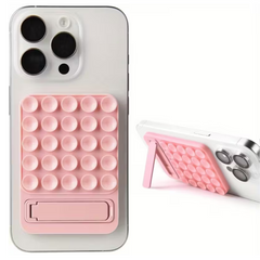 Selvklæbende Silikone sugekop mobilholder med stativ - Pink - reFix.dk