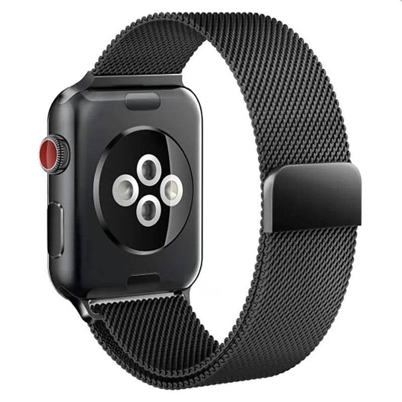 Smart Watch Milanese rustfri stål rem - sort 1 - reFix.dk