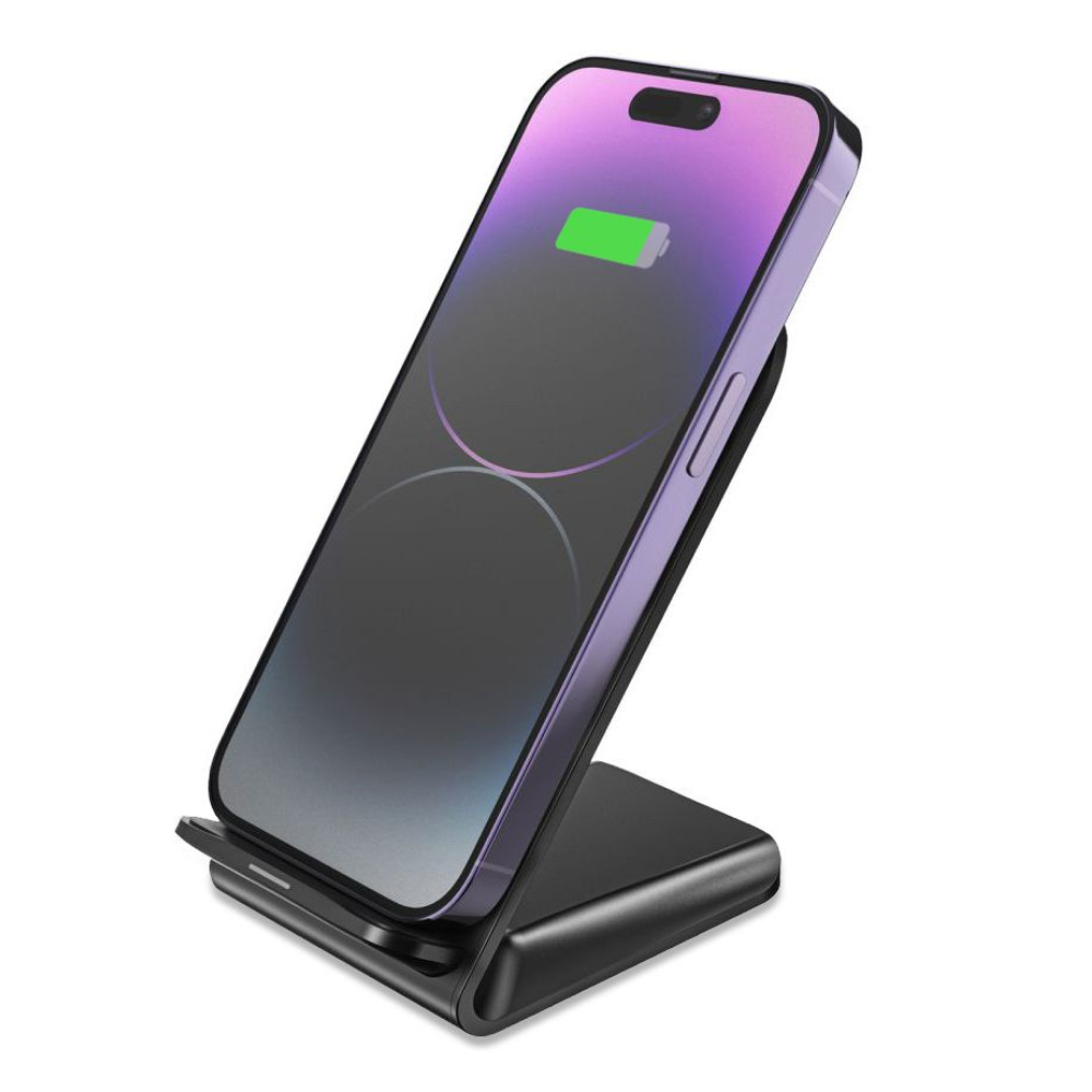 Tech-Protect S2 15W Trådløs Opladerstand - Sort - reFix.dk