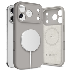 Tech-Protect Silikone MagSafe cover til iPhone 17 Pro - Grå - reFix.dk
