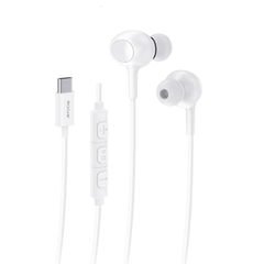 USB-C In-Ear Høretelefoner med Mikrofon & Betjening - Hvid - reFix.dk