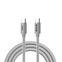 USB-C til USB-C Kabel 60W PD – 1 Meter Flettet - Grå - reFix.dk