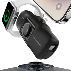 Wozinsky 3-i-1 Mini 5000mAh 15W Powerbank med Lightning - Sort - 1 - reFix.dk