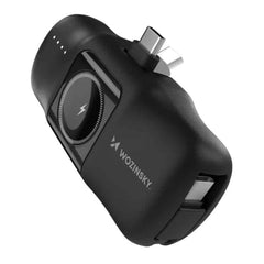 Wozinsky 3-i-1 Mini 5000mAh 15W Powerbank med USB-C - sort - reFix.dk