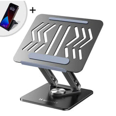 1 x Wozinsky MacBook / Laptop stand + Smartphone stand - Sort - 1 - reFix.dk
