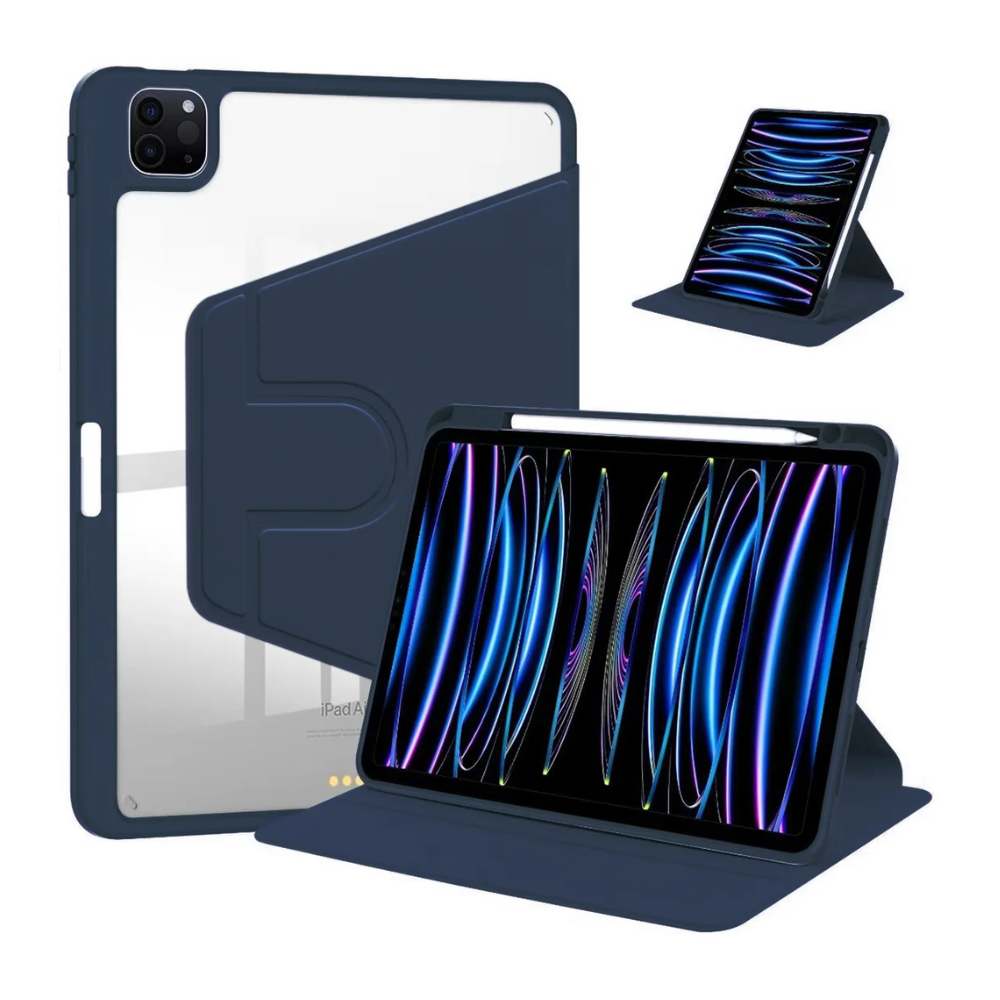 360 graders cover til iPad Pro 11 (2025 / 2024) - Mørkeblå - reFix.dk