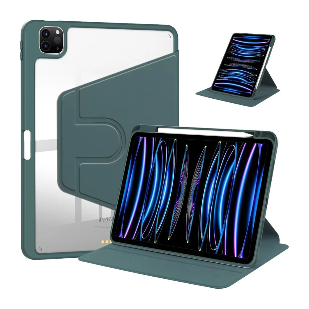 360 graders cover til iPad Pro 11 (2025 / 2024) - Mørkegrøn - reFix.dk