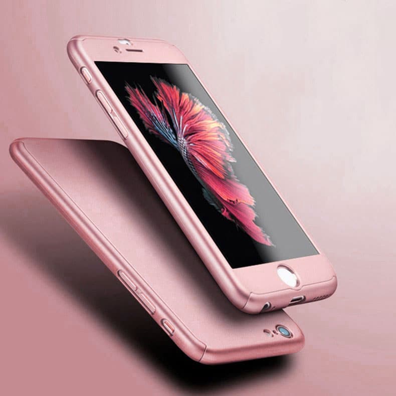 360 grader cover til iPhone 6S / 6 I rosa - reFix.dk