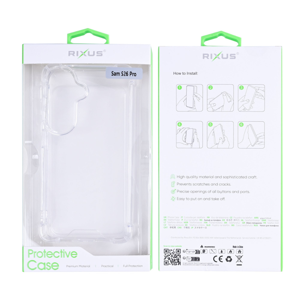Akryl Safety Clear Case til Samsung S26 - reFix.dk