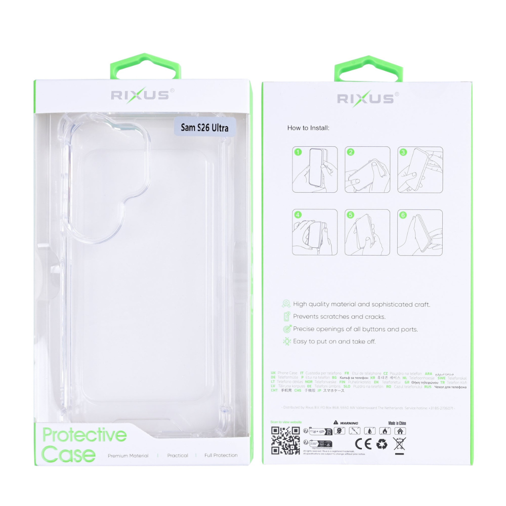 Akryl Safety clear case til Samsung S26 Ultra - reFix.dk