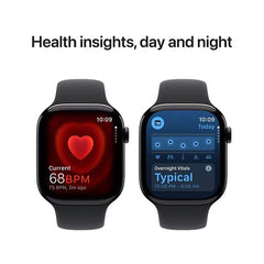 Apple Watch Series 10 46mm Jet Black Aluminium (GPS) Health Insights- reFix.dk