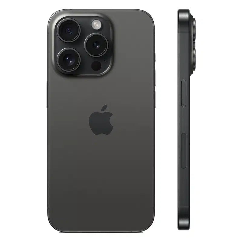 Apple iPhone 15 Pro 128GB Black Titanium Side view - reFix.dk