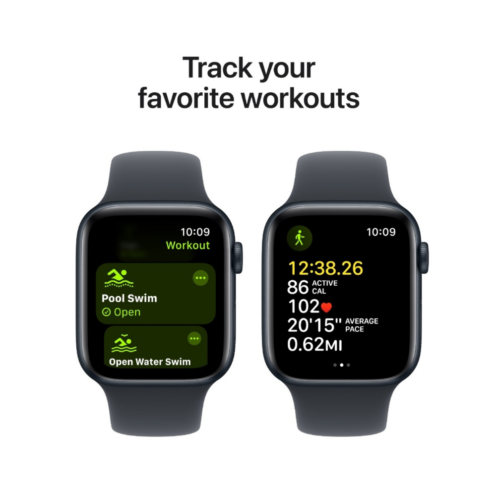 Apple Watch SE 44mm (2020) Space Grey - Track dine favoritter - reFix.dk