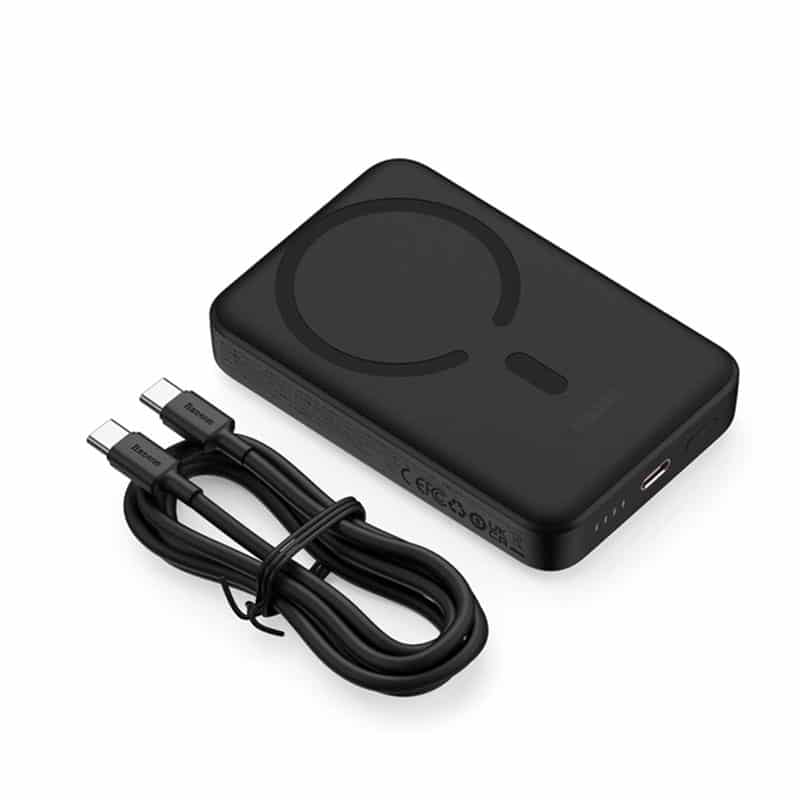 Baseus 10000mAh 30W MagSafe Powerbank - Sort (+USB-C kabel)