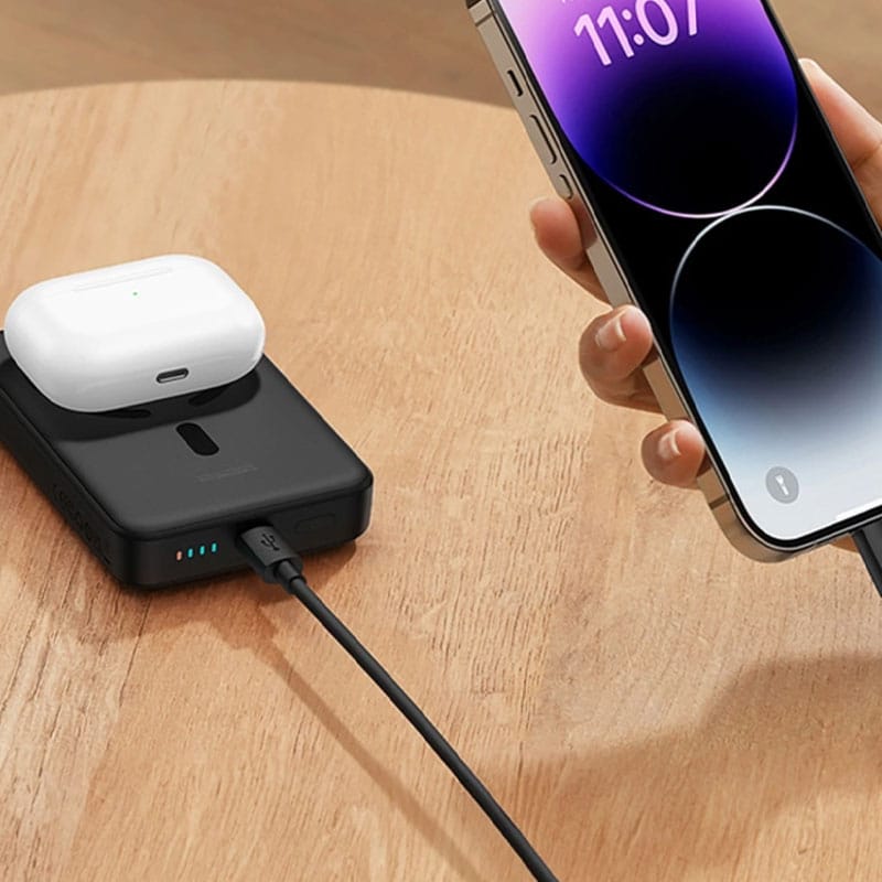 Baseus 10000mAh 30W MagSafe Powerbank - Sort (+USB-C kabel)