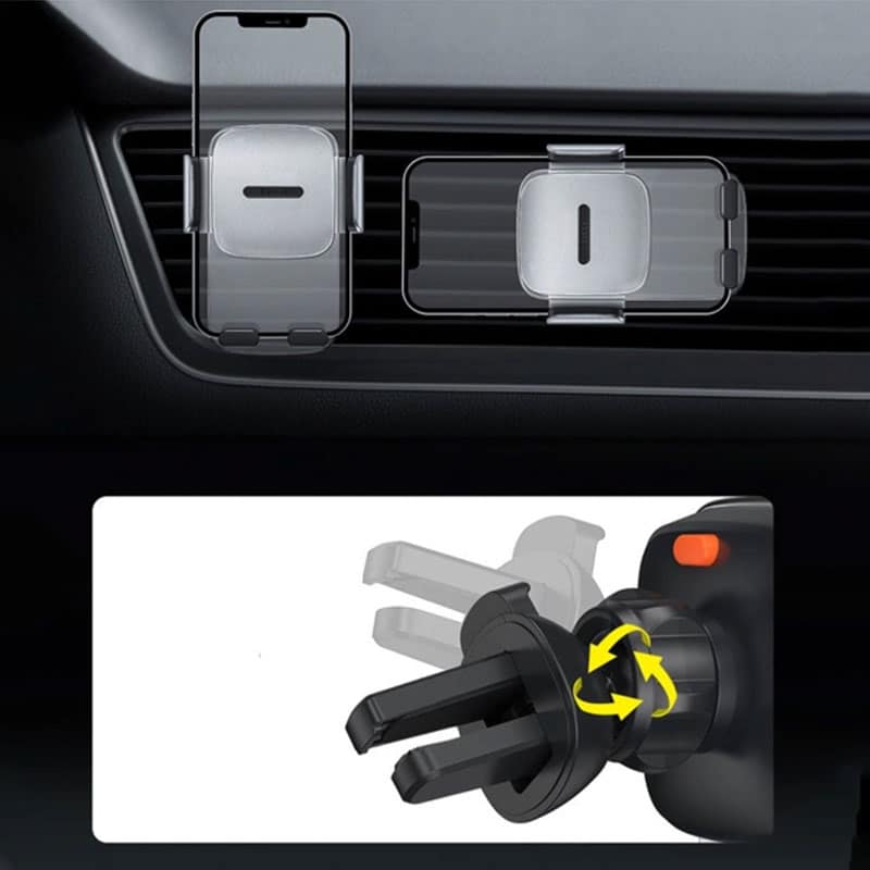 Baseus 2-i-1 mobilholder til luftudgang og dashboard - 6 - reFix.dk