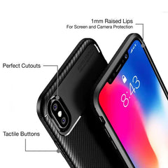 Carbon beskyttelses cover til iPhone XR