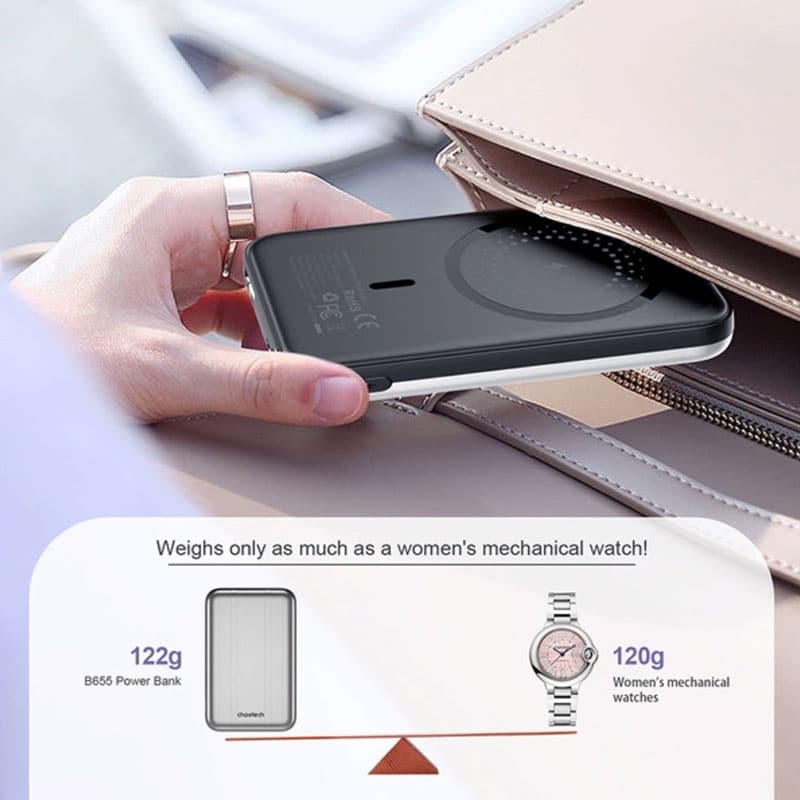 Choetech 10W 5000mAh mini magsafe powerbank - 4 - reFix.dk