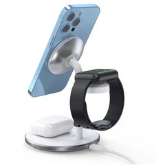 Choetech 15W 3-i-1 trådløs oplader til iPhone, AirPods og Apple Watch - 2 - reFix.dk