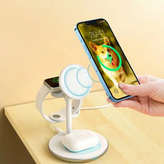 Choetech 15W 3-i-1 trådløs oplader til iPhone, AirPods og Apple Watch - 3 - reFix.dk
