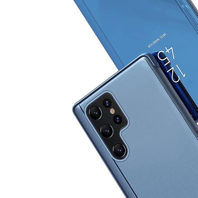Clear view cover til Samsung S24 Ultra - Sort