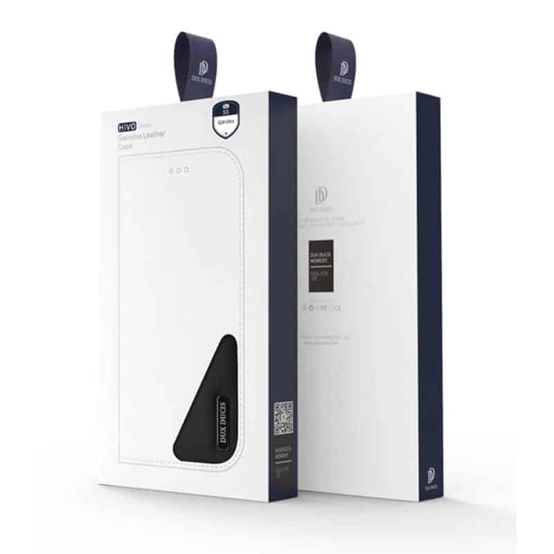 Dux Ducis Hivo læder flop cover med RFID til Samsung S24 Ultra - Sort