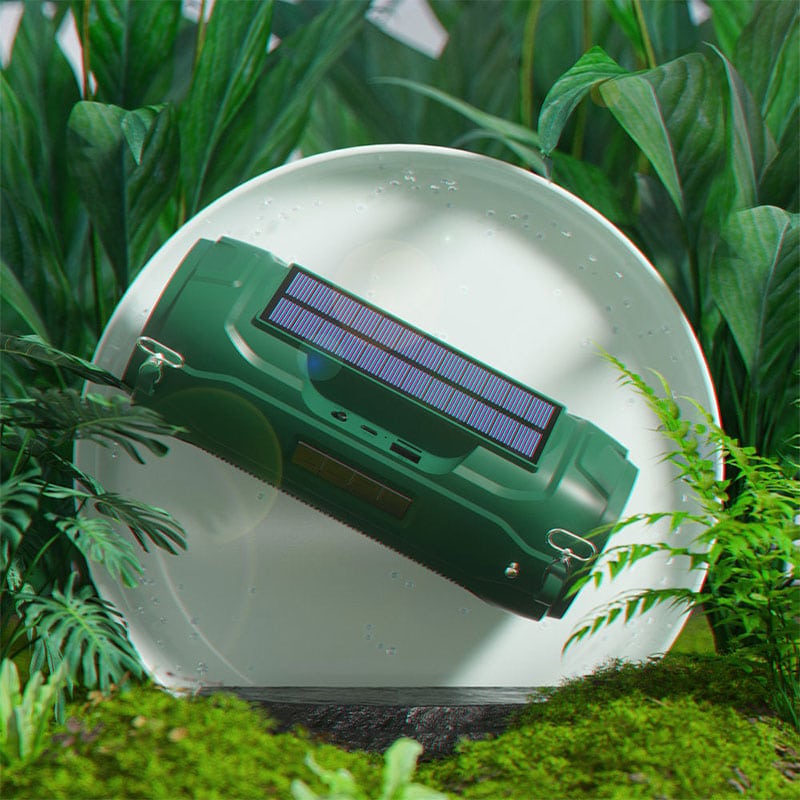 Dudao 5W 1200mAh bluetooth højtaler FM Radio med solcelleopladning - 1 - reFix.dk