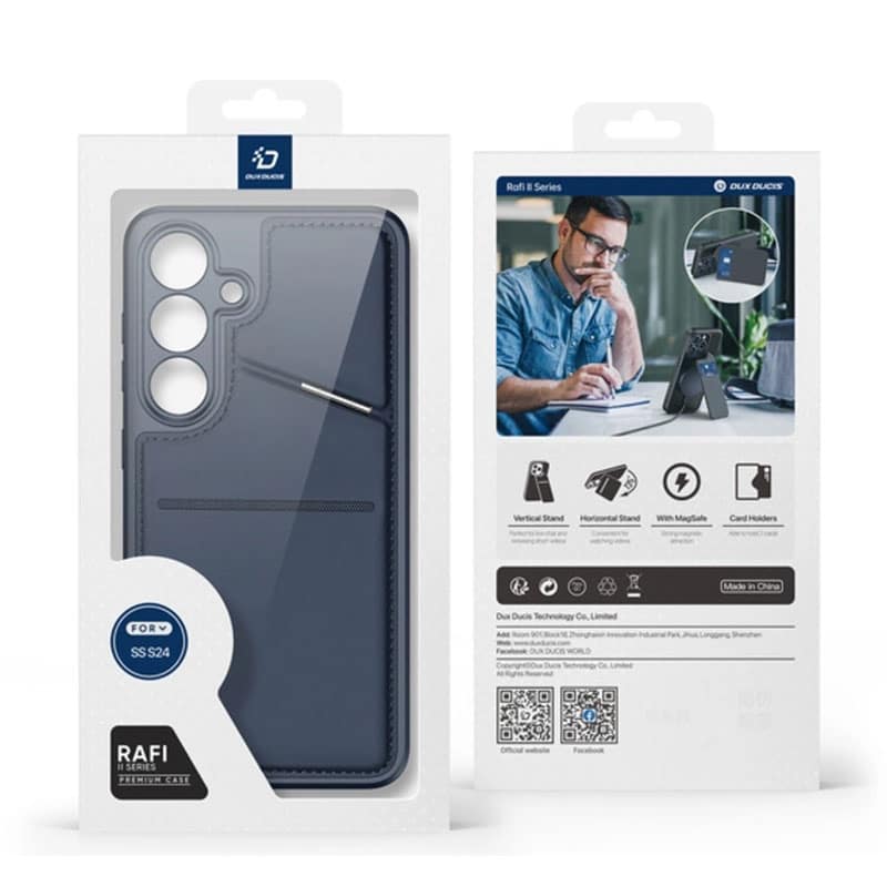 Dux Ducis Rafi II Mag cover til Samsung S24 - Blå