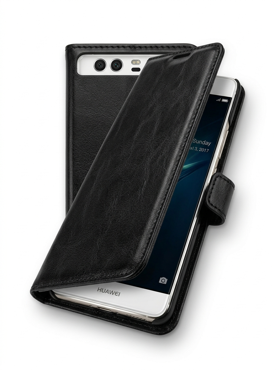 Læder flip cover til Huawei P9 - reFix.dk