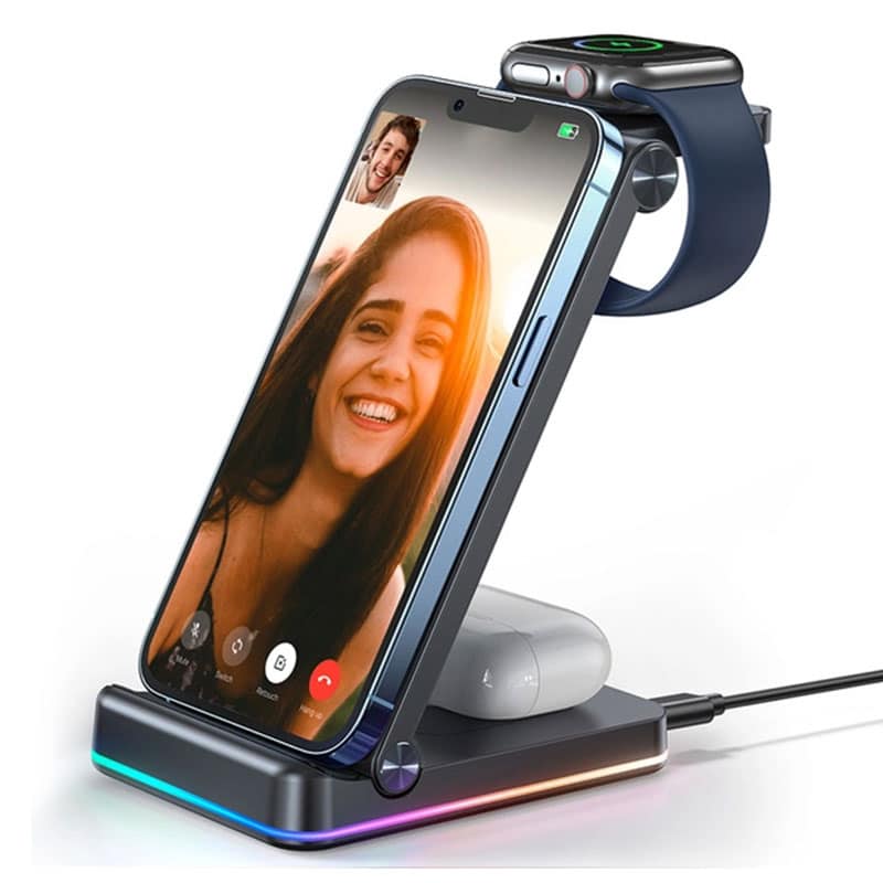 Joyroom 15W 3i1 trådløs oplader til Apple enheder - 1 - reFix.dk