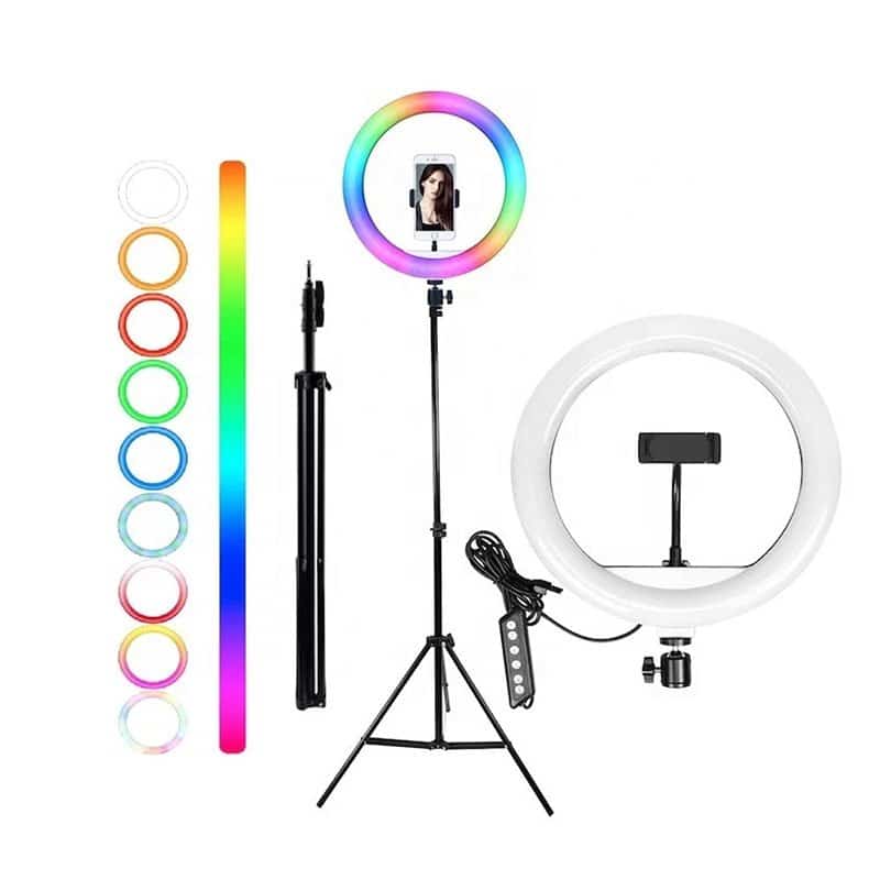 LED Ring light med tripod stativ til TikTok videoer - reFix.dk