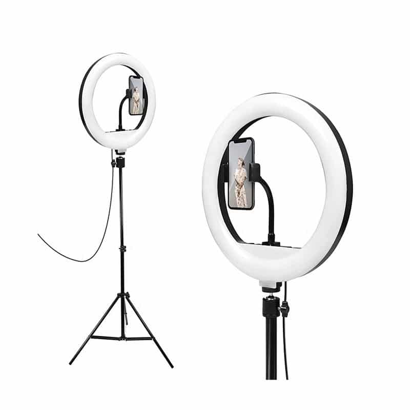 LED Ring light med tripod stativ til din telefon - reFix.dk
