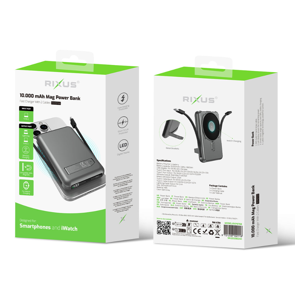 MagSafe powerbank med indbygget kabel - 4 - reFix.dk