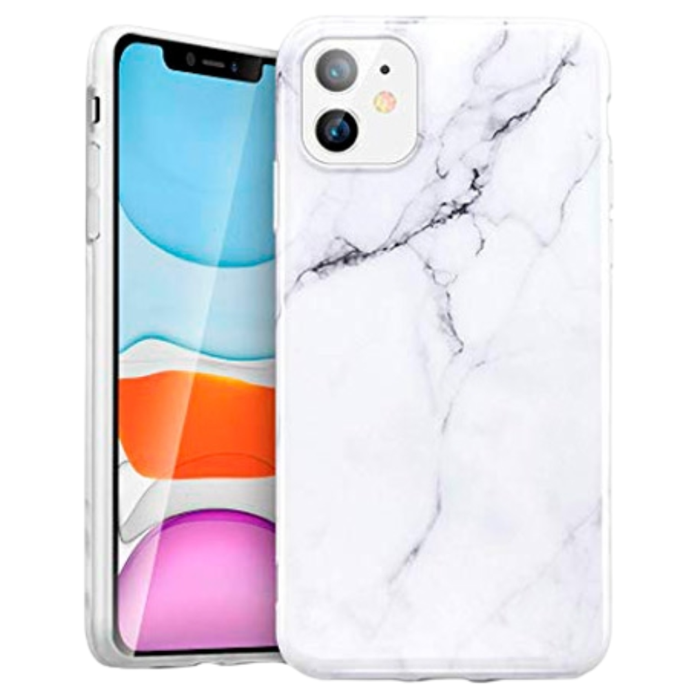 Marble cover til iPhone 11 - Hvid marble - reFix.dk