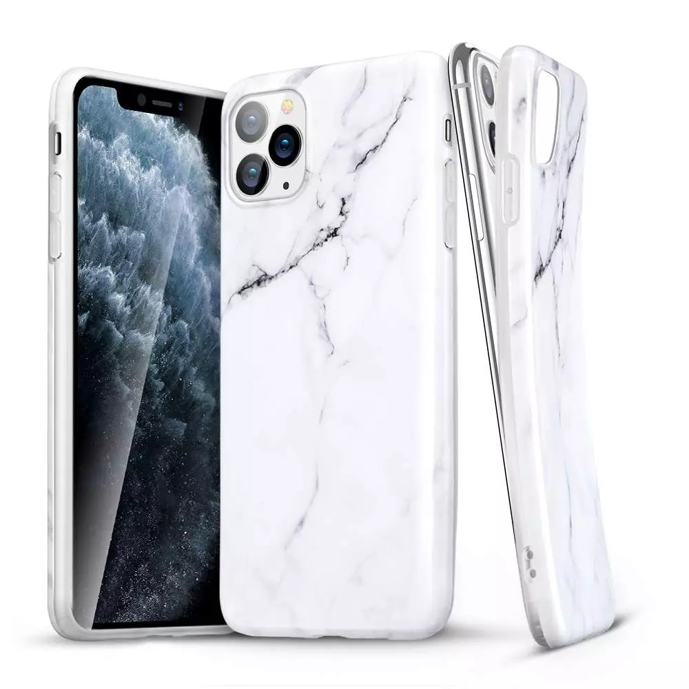 Marble cover til iPhone 11 Pro Max - Hvid marble - reFix.dk