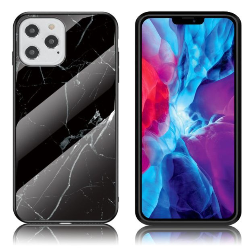 Marble cover til iPhone 11 Pro - sort marble - reFix.dk