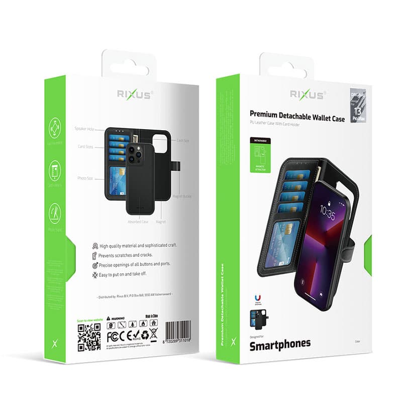 Premium magnetisk flip cover til iPhone 13 - reFix.dk