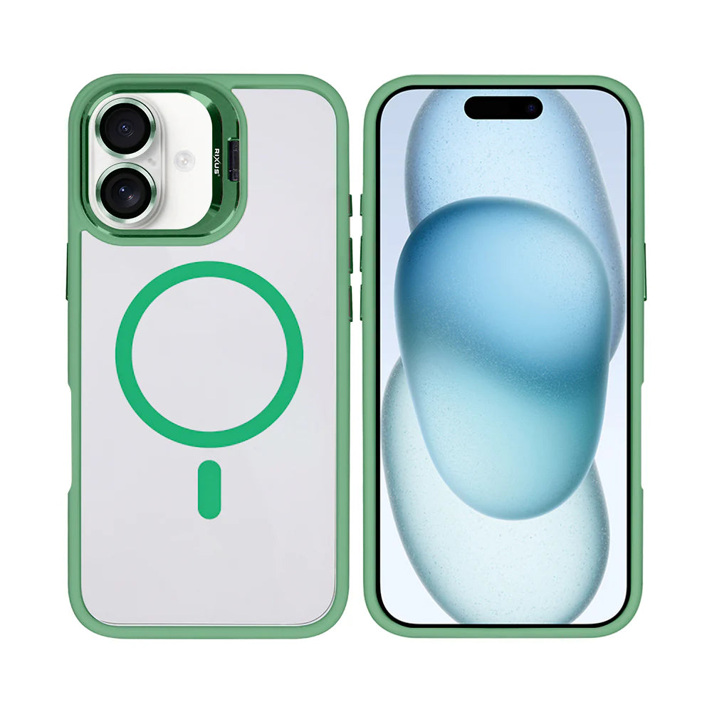 Premium Clear Case med MagSafe til iPhone 16 Plus - Lysegrøn - reFix.dk
